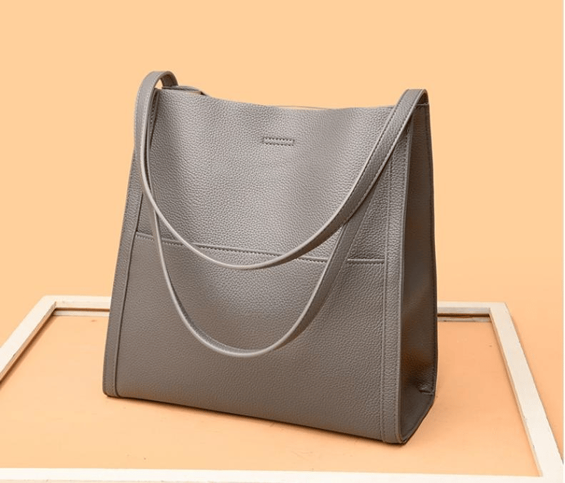 🥳👜Bolso sencillo y monocolor de piel auténtica - Compre 2 envío gratis