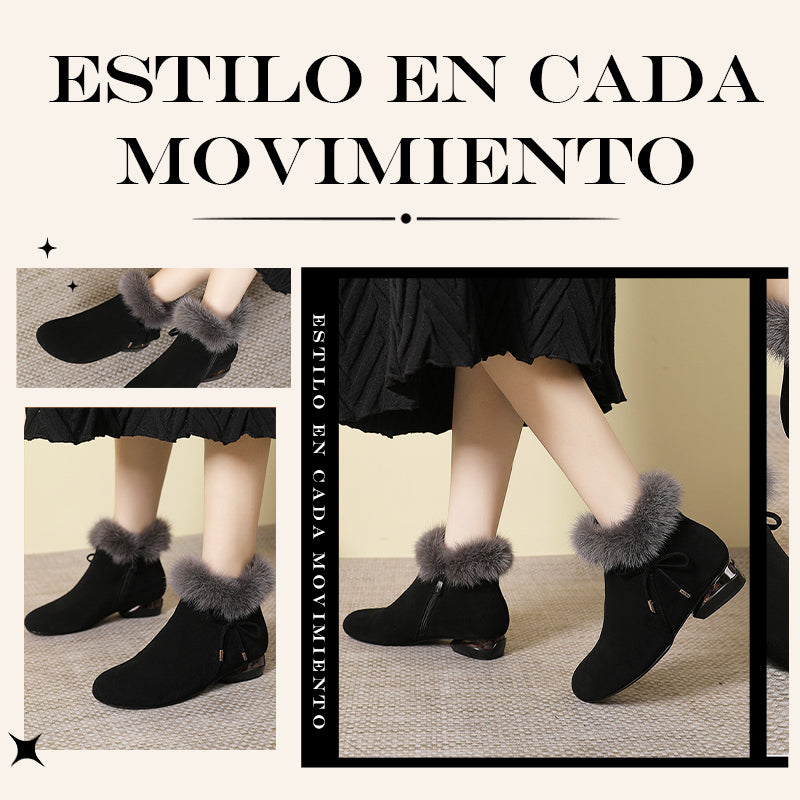 Botines de moda, cálidos, gruesos y antideslizantes para mujer.