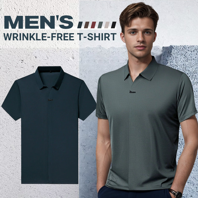 🎁Hot Sale 55% OFF⏳Men’s Casual Lapel Breathable Wrinkle-free T-shirt