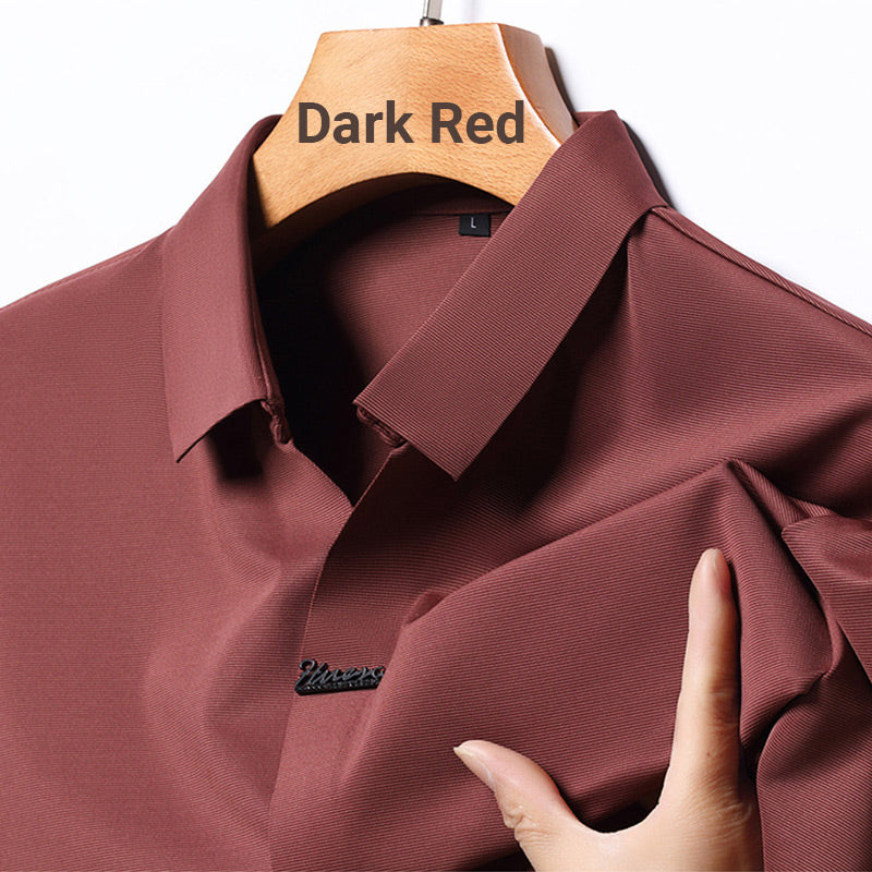 🎁Hot Sale 55% OFF⏳Men’s Casual Lapel Breathable Wrinkle-free T-shirt