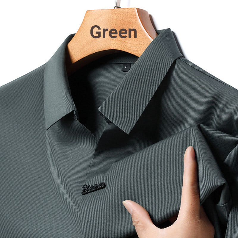 🎁Hot Sale 55% OFF⏳Men’s Casual Lapel Breathable Wrinkle-free T-shirt