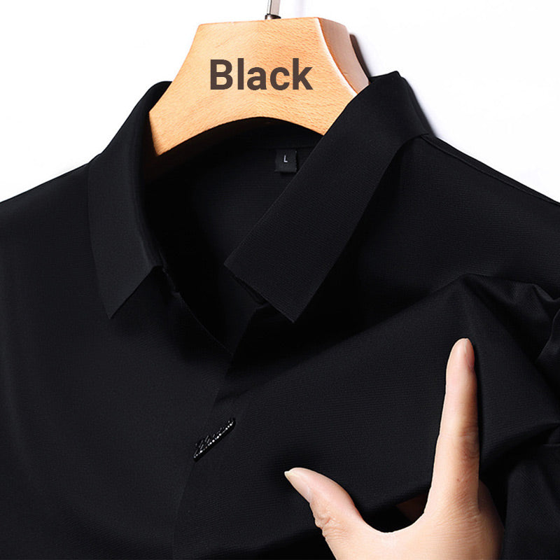 🎁Hot Sale 55% OFF⏳Men’s Casual Lapel Breathable Wrinkle-free T-shirt