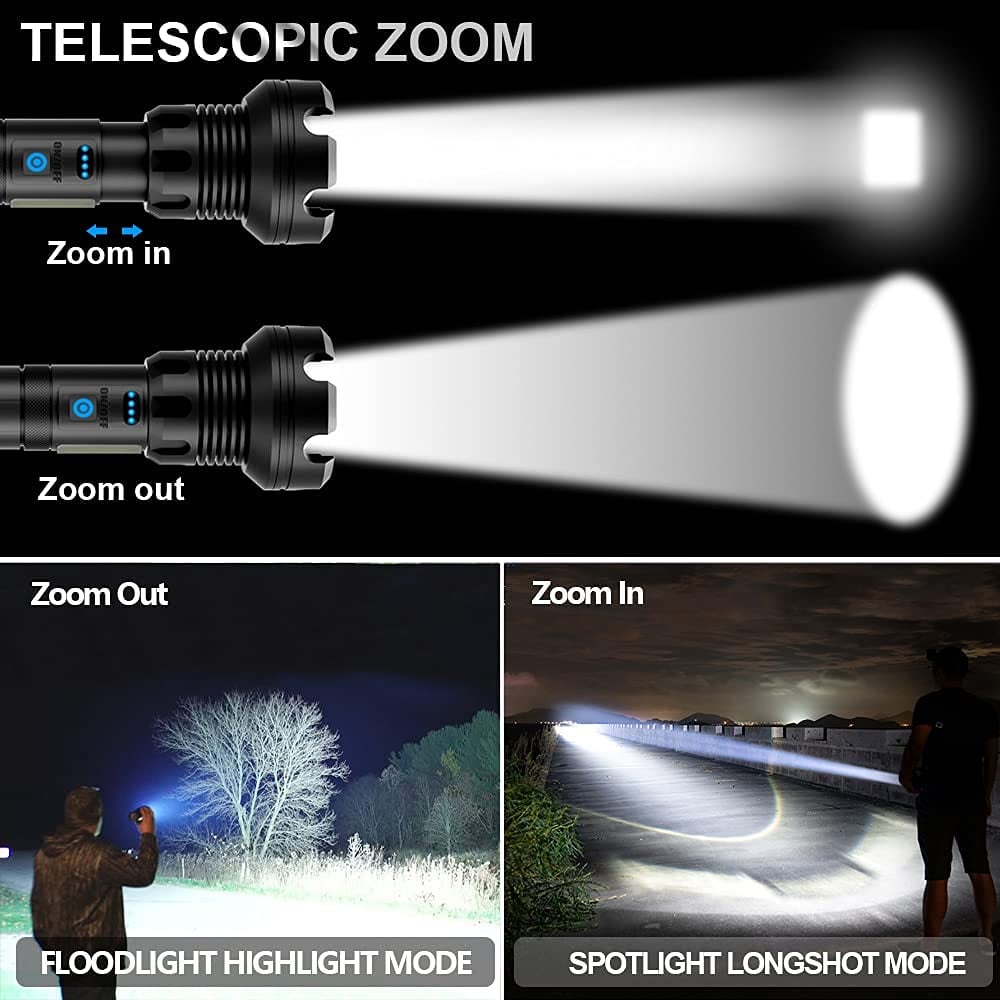 Linterna láser táctica recargable LED 90000 lúmenes altos