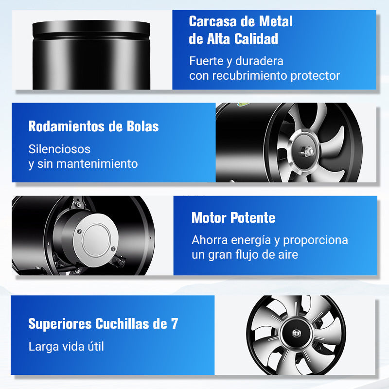 [Súper Aspiración] Ventilador de Escape Multifuncional Mudo y Potente