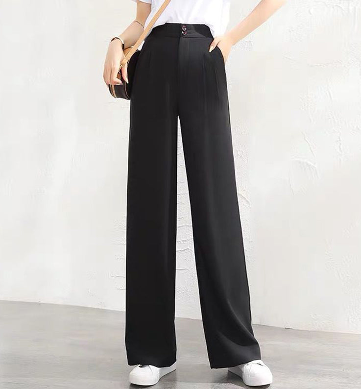 【45% de descuento】Pantalones informales de pierna ancha para mujer💞Compra 2, envío gratis💞