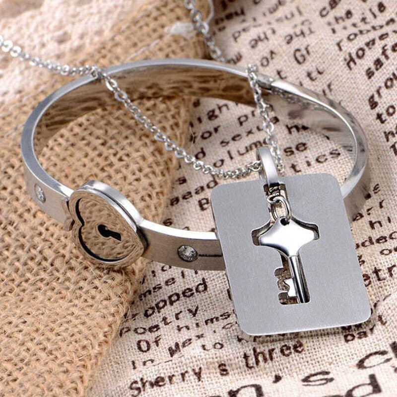 💕💕Valentine’s Day Hot Sale 50% OFF🔥Couples Bracelet & Necklace Key Set🎁Free Shipping