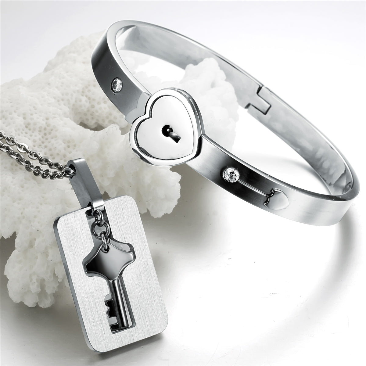 💕💕Valentine’s Day Hot Sale 50% OFF🔥Couples Bracelet & Necklace Key Set🎁Free Shipping