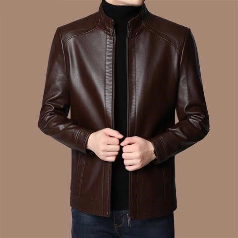 Chaqueta de piel con forro de felpa para hombre - ¡Regalo para él!