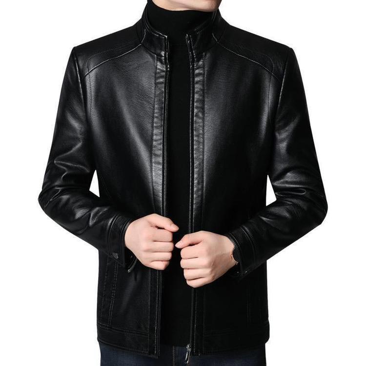 Chaqueta de piel con forro de felpa para hombre - ¡Regalo para él!