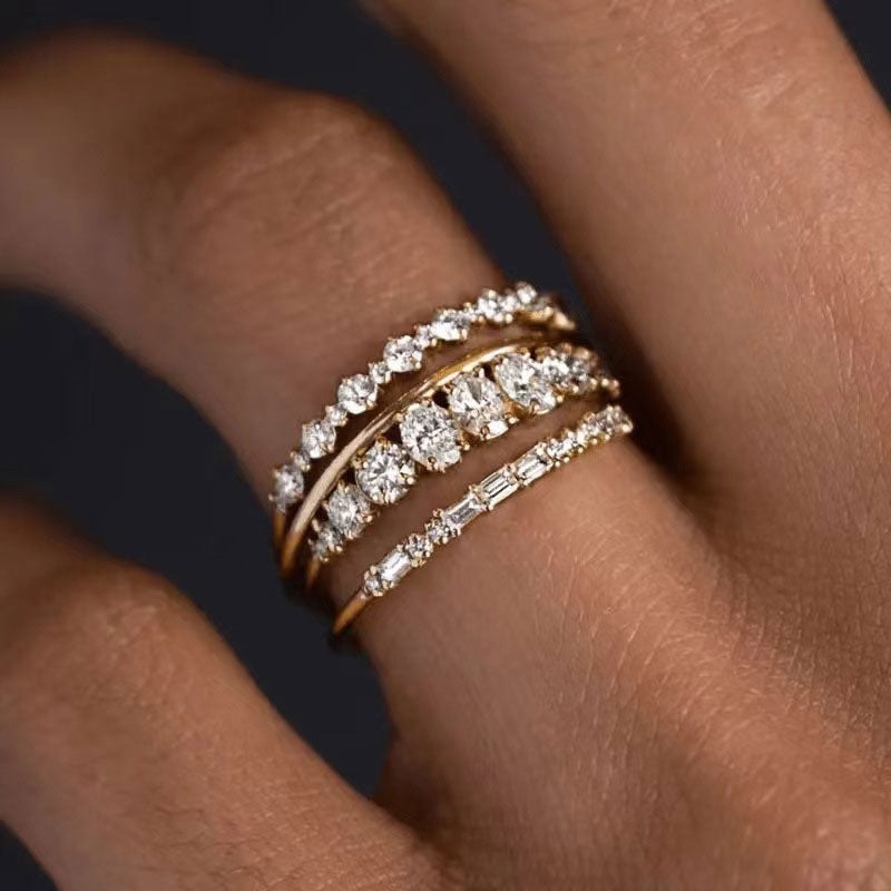 Stackable Cubic Zirconia Ring for Women