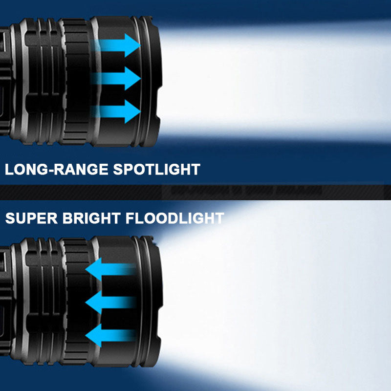 Láser Blanco Multifuncional Zoom Telescópico Linterna Táctica