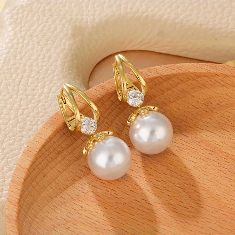 💎✨Pendientes colgantes de perlas brillantes para mujer